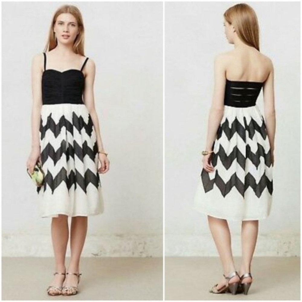 Anthropologie Leifnotes black and white dress XS - Picture 3 of 11